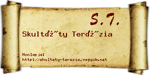 Skultéty Terézia névjegykártya